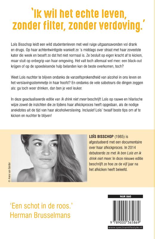 Achterkant van Ik drink niet meer