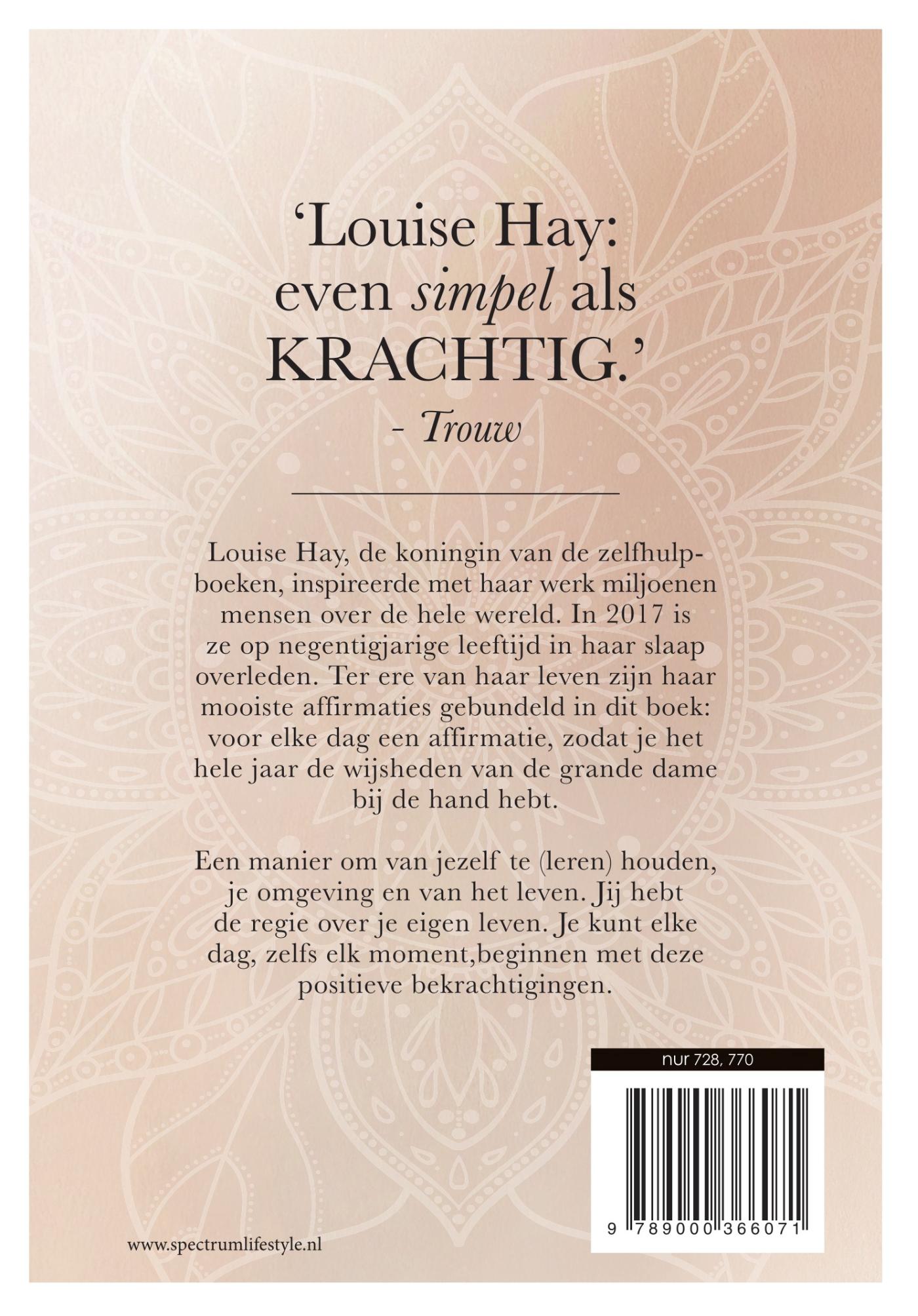 Achterkant van Wees lief voor jezelf