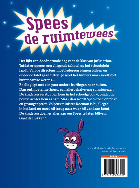 Achterkant van Spees de ruimtewees