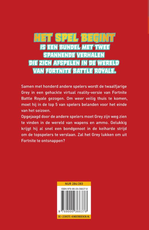 Achterkant van Fortnite - Het spel begint
