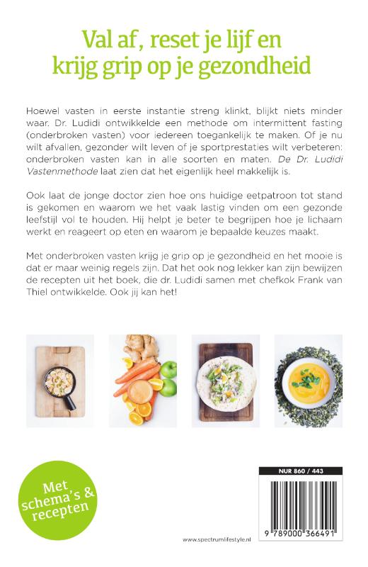 Achterkant van De dr. Ludidi Vastenmethode