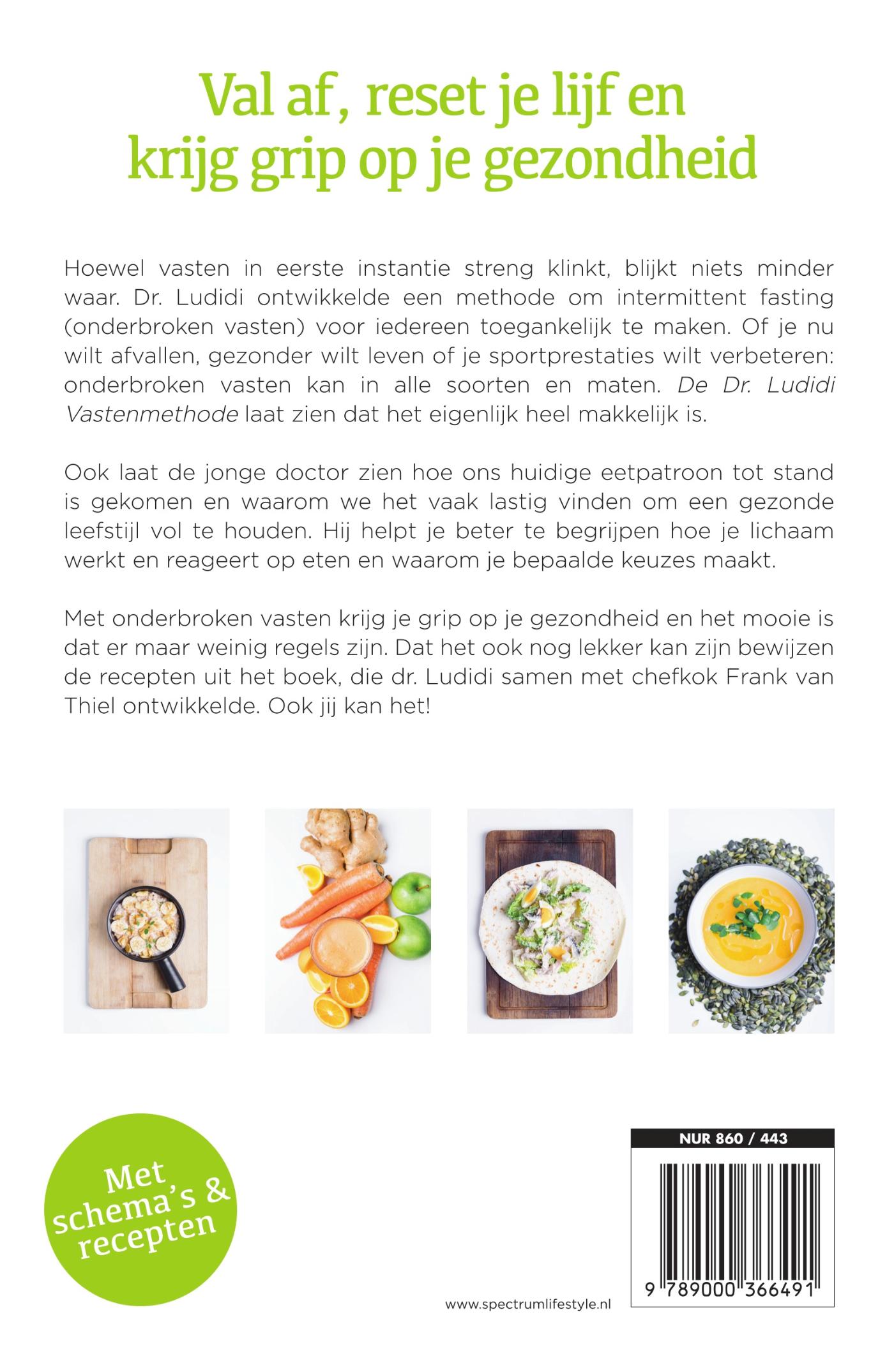 Achterkant van De dr. Ludidi Vastenmethode