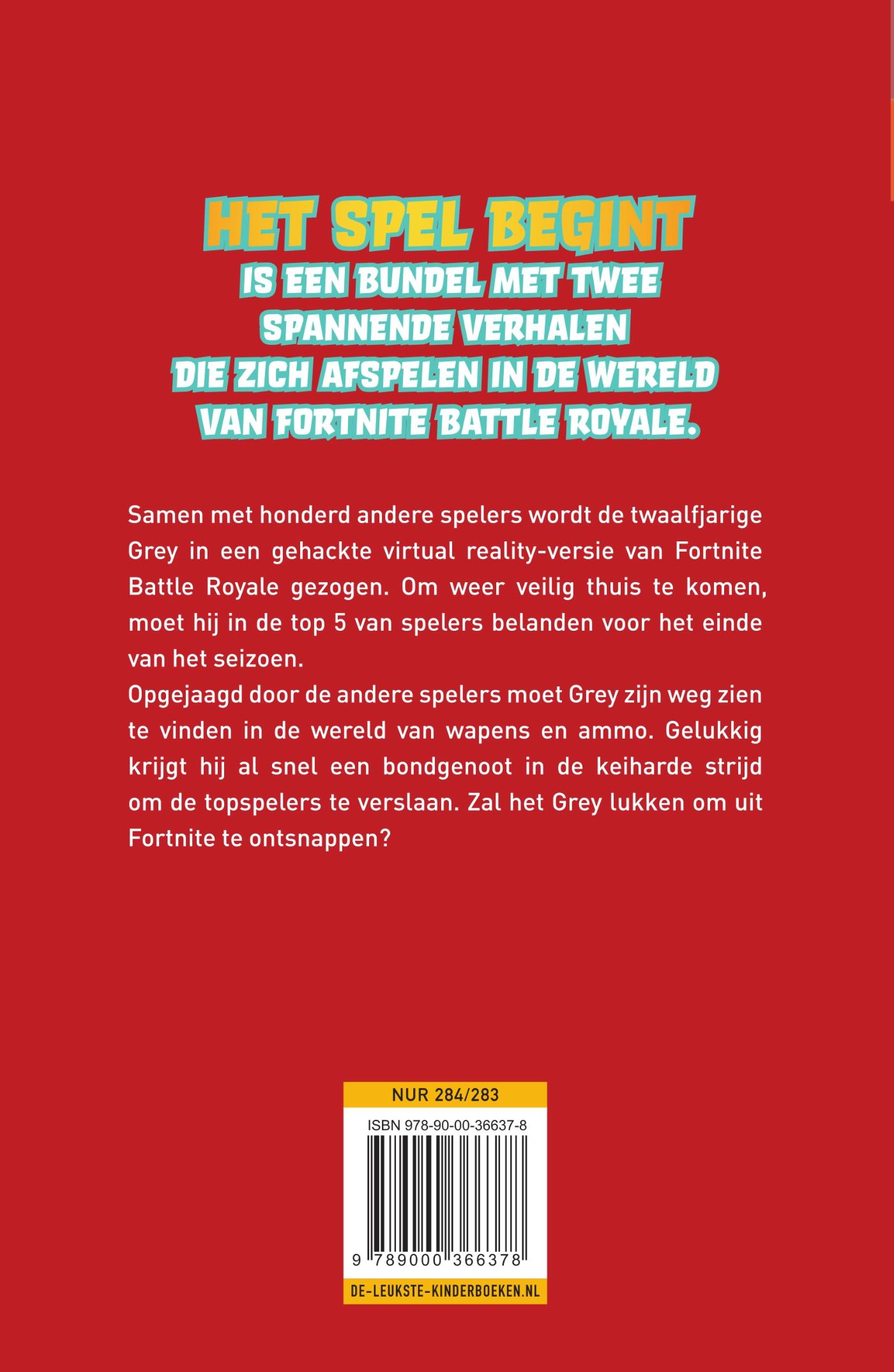 Achterkant van Fortnite - Het spel begint