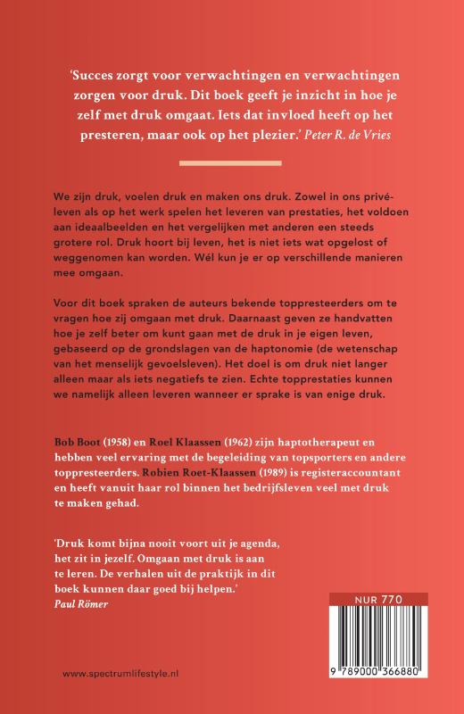 Achterkant van Omgaan met druk