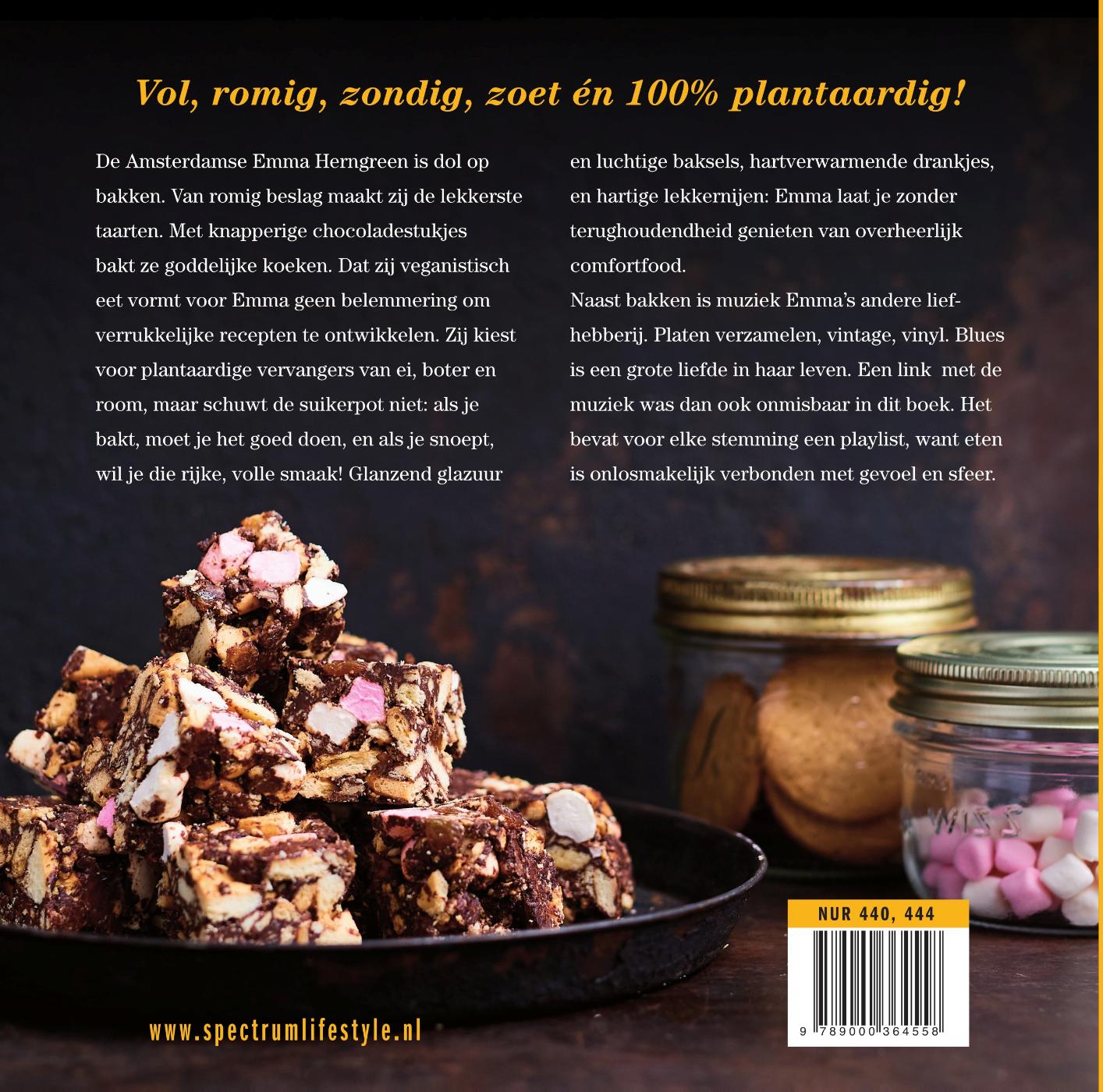 Achterkant van Funky Vegan Bakboek