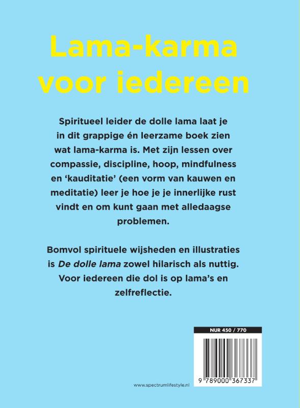 Achterkant van De dolle lama