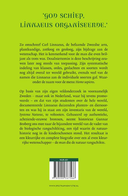 Achterkant van Carl Linnaeus