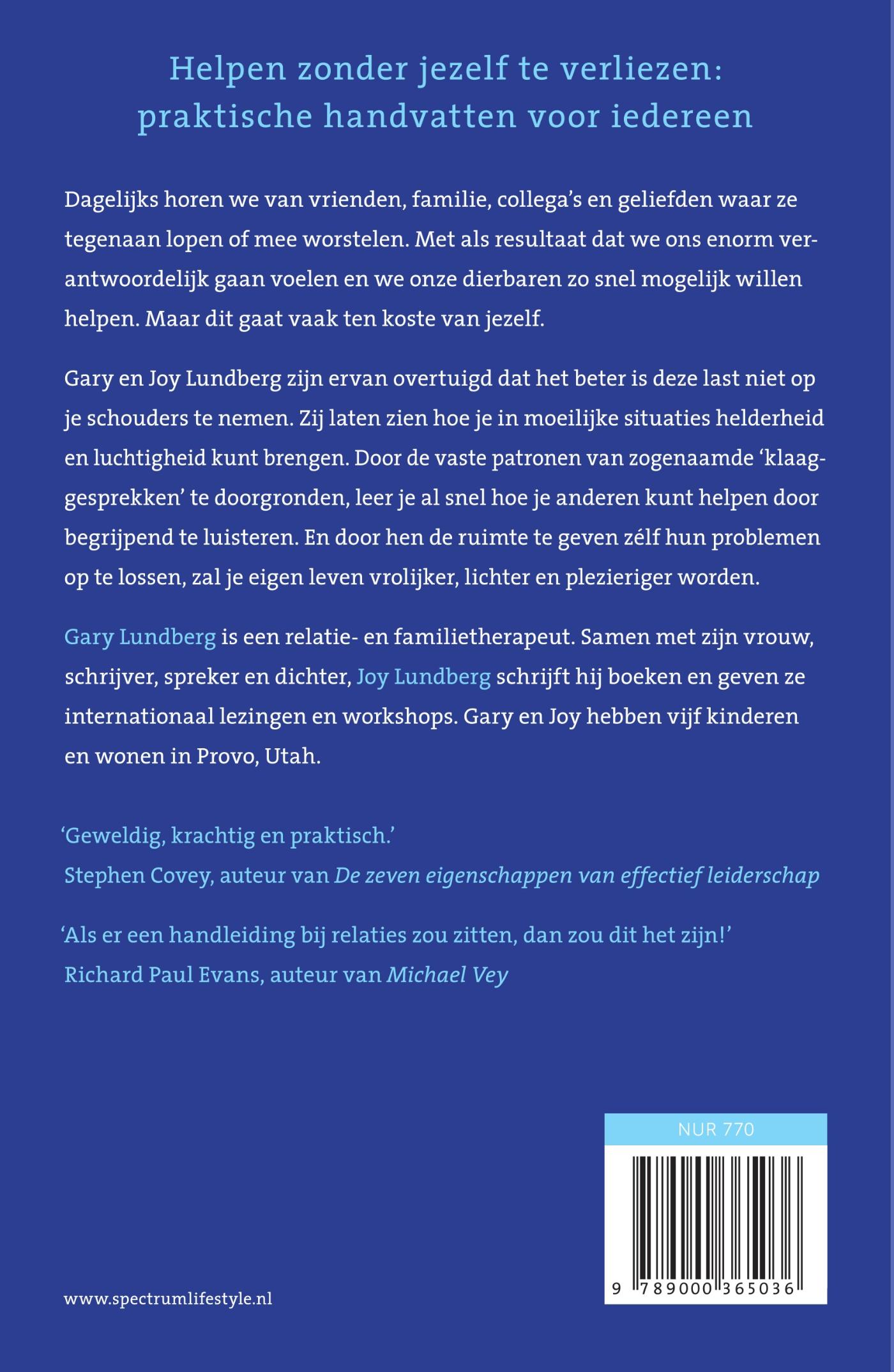 Achterkant van Problemen laten bij wie ze horen