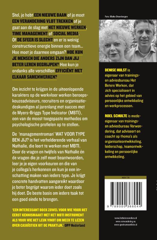 Achterkant van Wat voor type ben jij?
