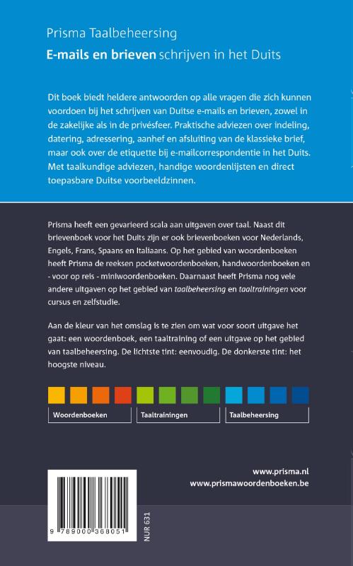 Achterkant van E-mails en brieven schrijven in het Duits