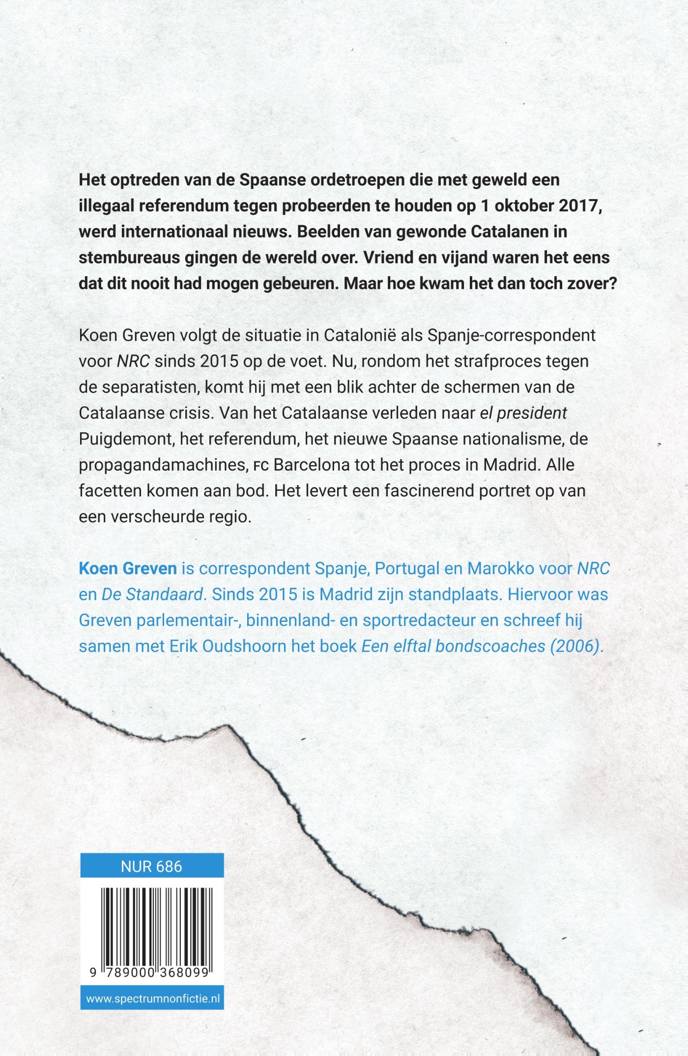 Achterkant van Verscheurd Catalonië