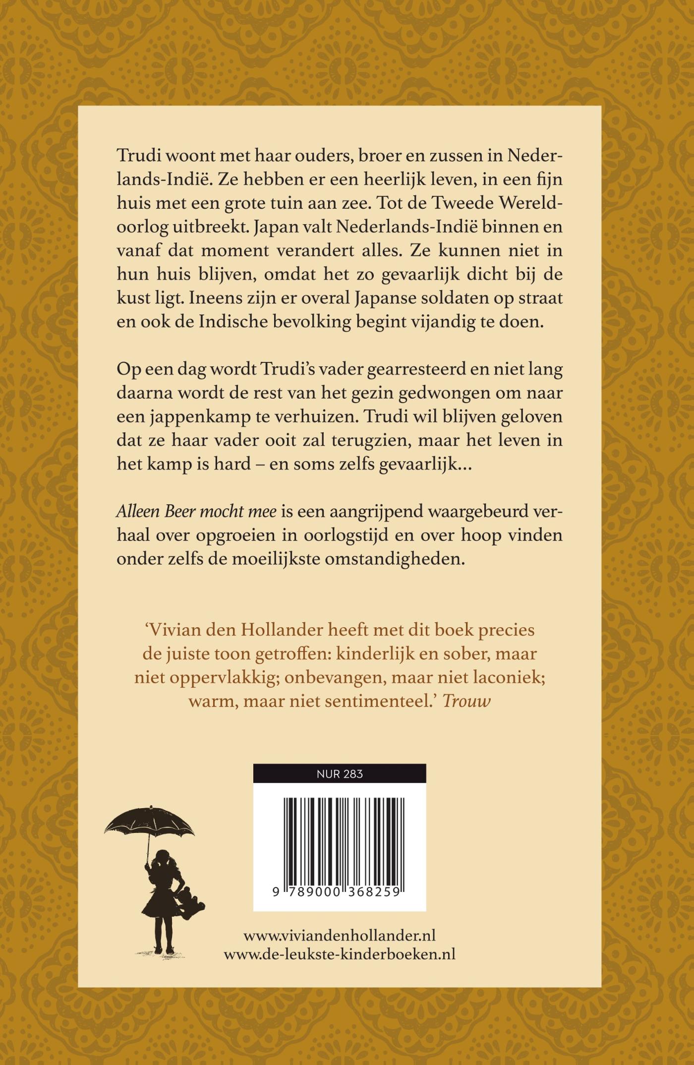 Achterkant van Alleen Beer mocht mee