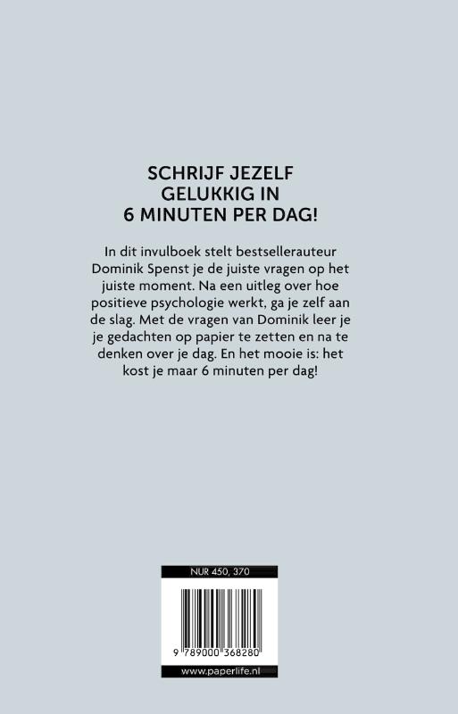 Achterkant van Het 6 minuten dagboek