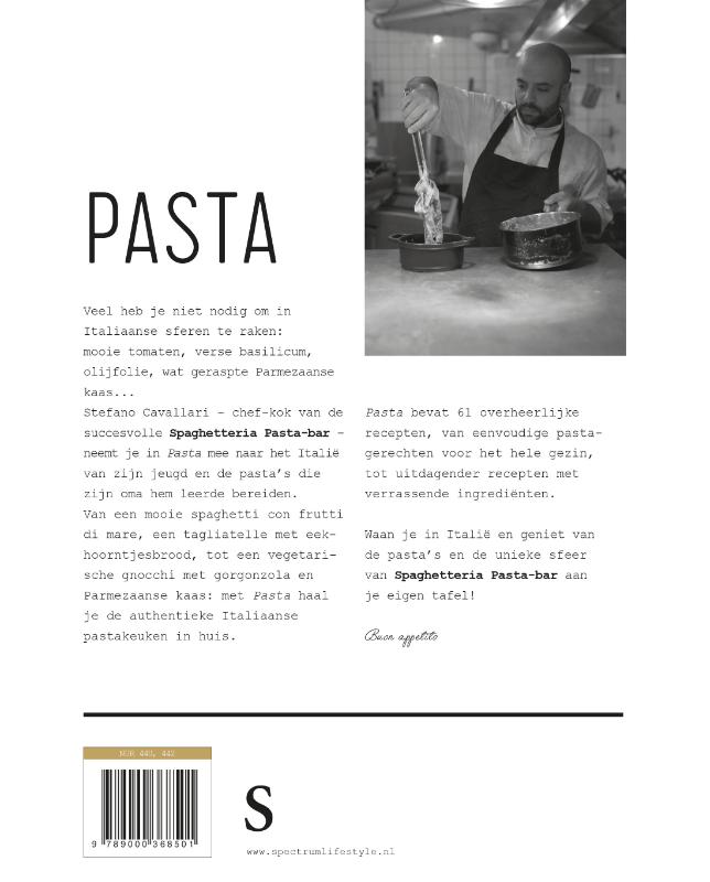 Achterkant van Pasta