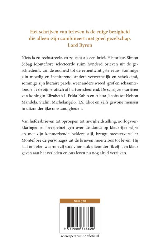 Achterkant van Geschreven geschiedenis