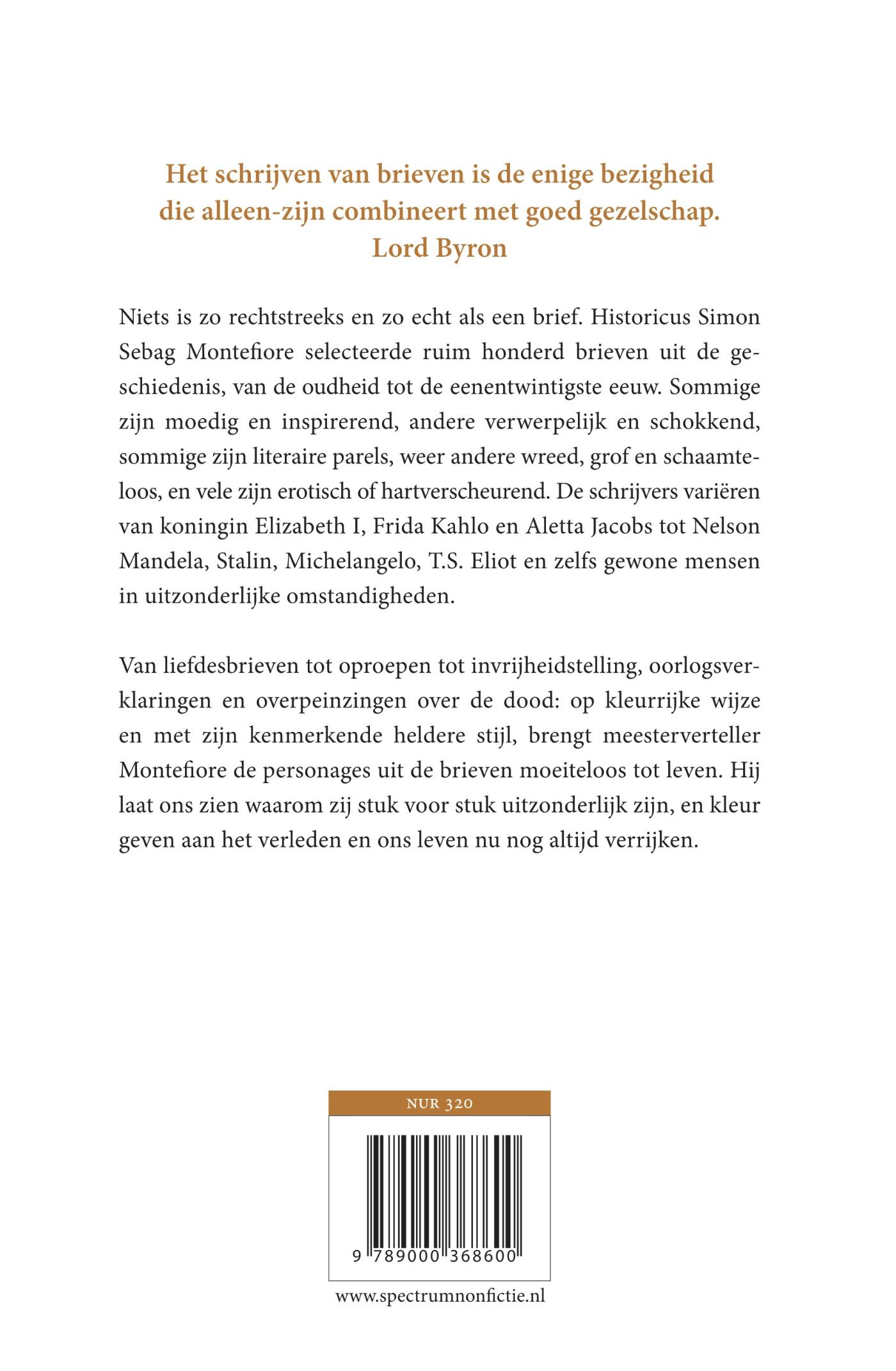 Achterkant van Geschreven geschiedenis