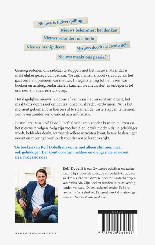 Achterkant van Het nieuwsdieet