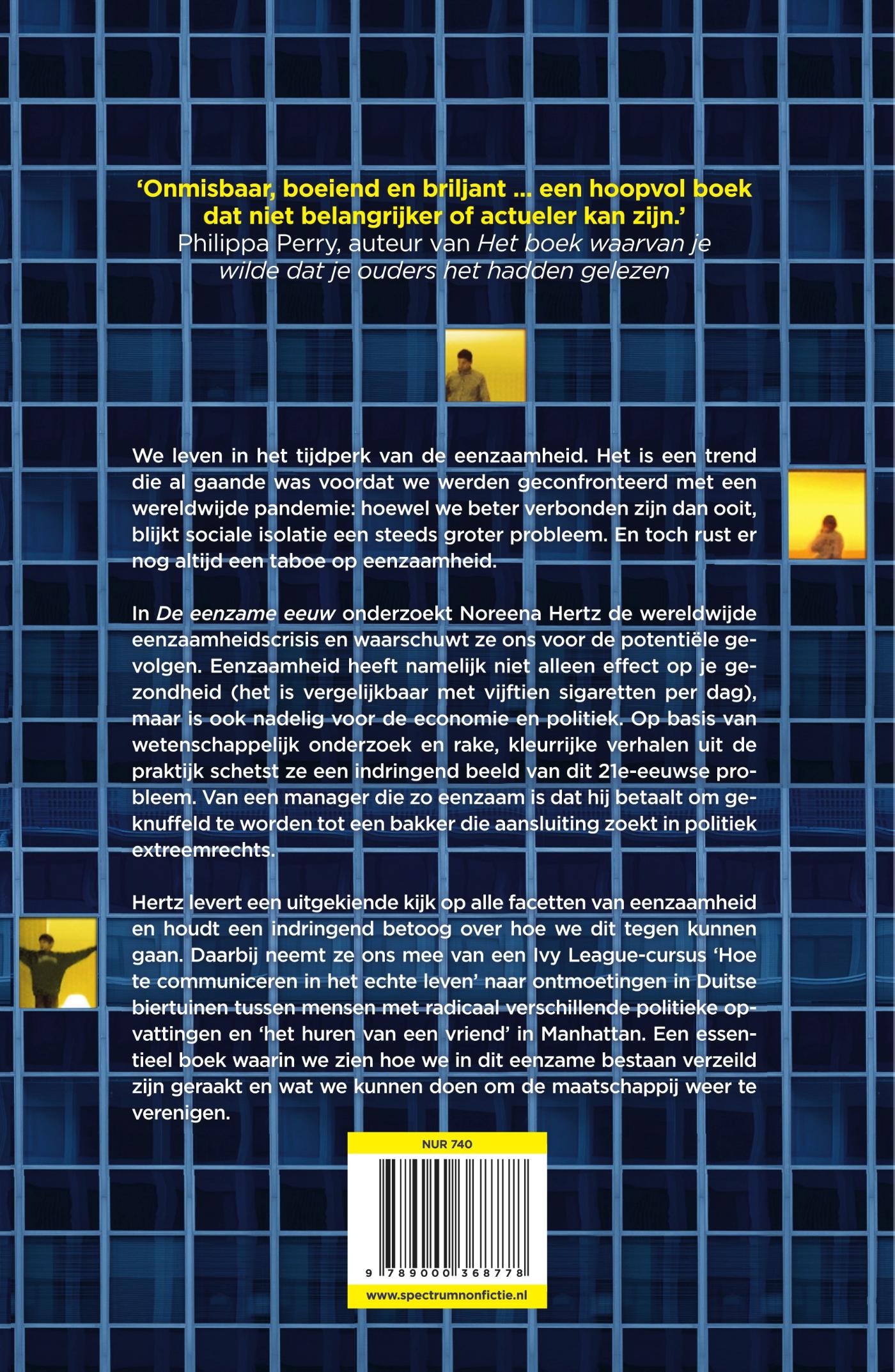 Achterkant van De eenzame eeuw