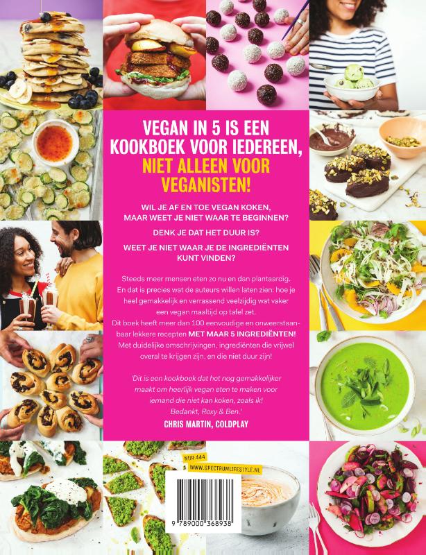 Achterkant van Vegan in 5