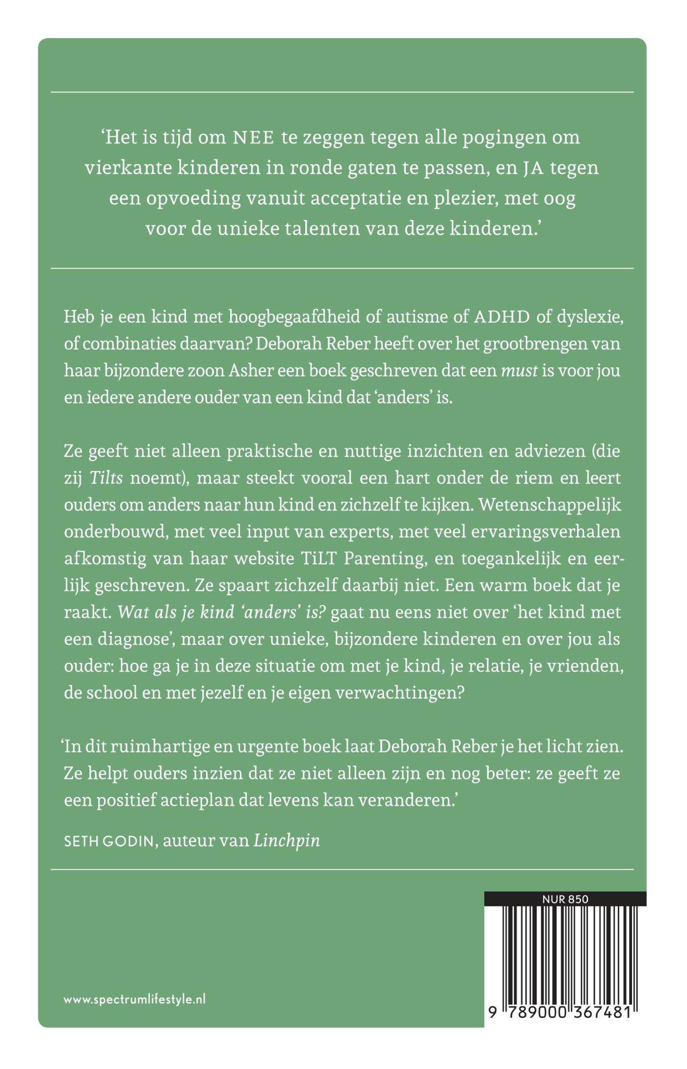 Achterkant van Wat als je kind 'anders' is?
