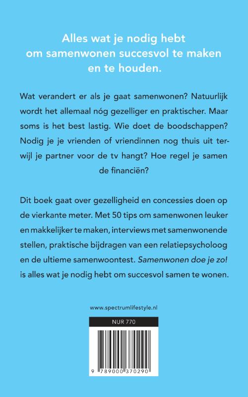 Achterkant van Samenwonen doe je zo!