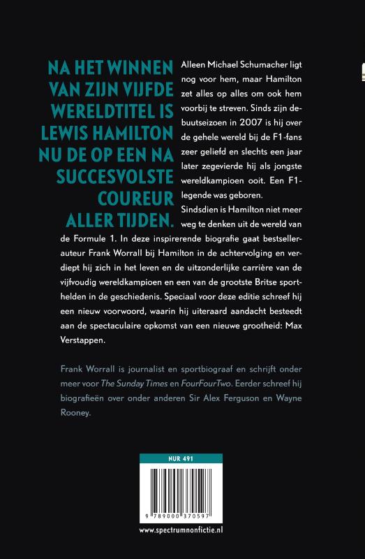 Achterkant van Lewis Hamilton