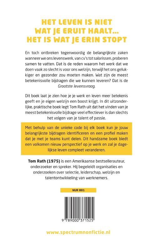 Achterkant van Grootste levensvraag