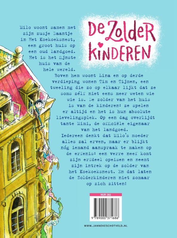 Achterkant van De zolderkinderen