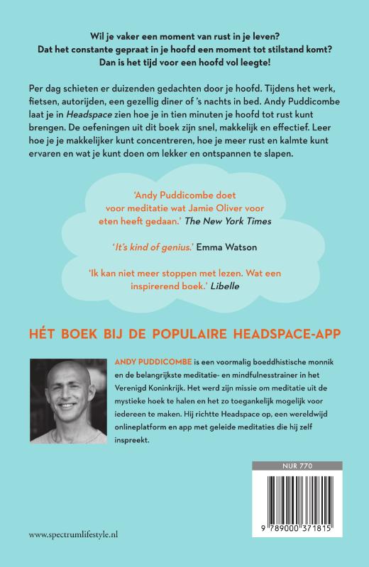 Achterkant van Headspace