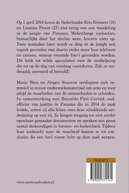 Achterkant van Verloren in de jungle