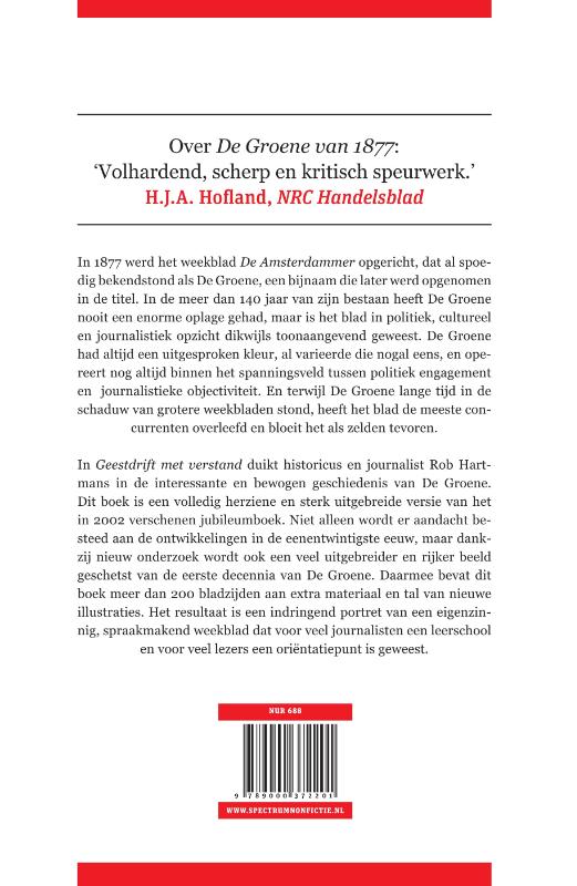 Achterkant van Geestdrift met verstand