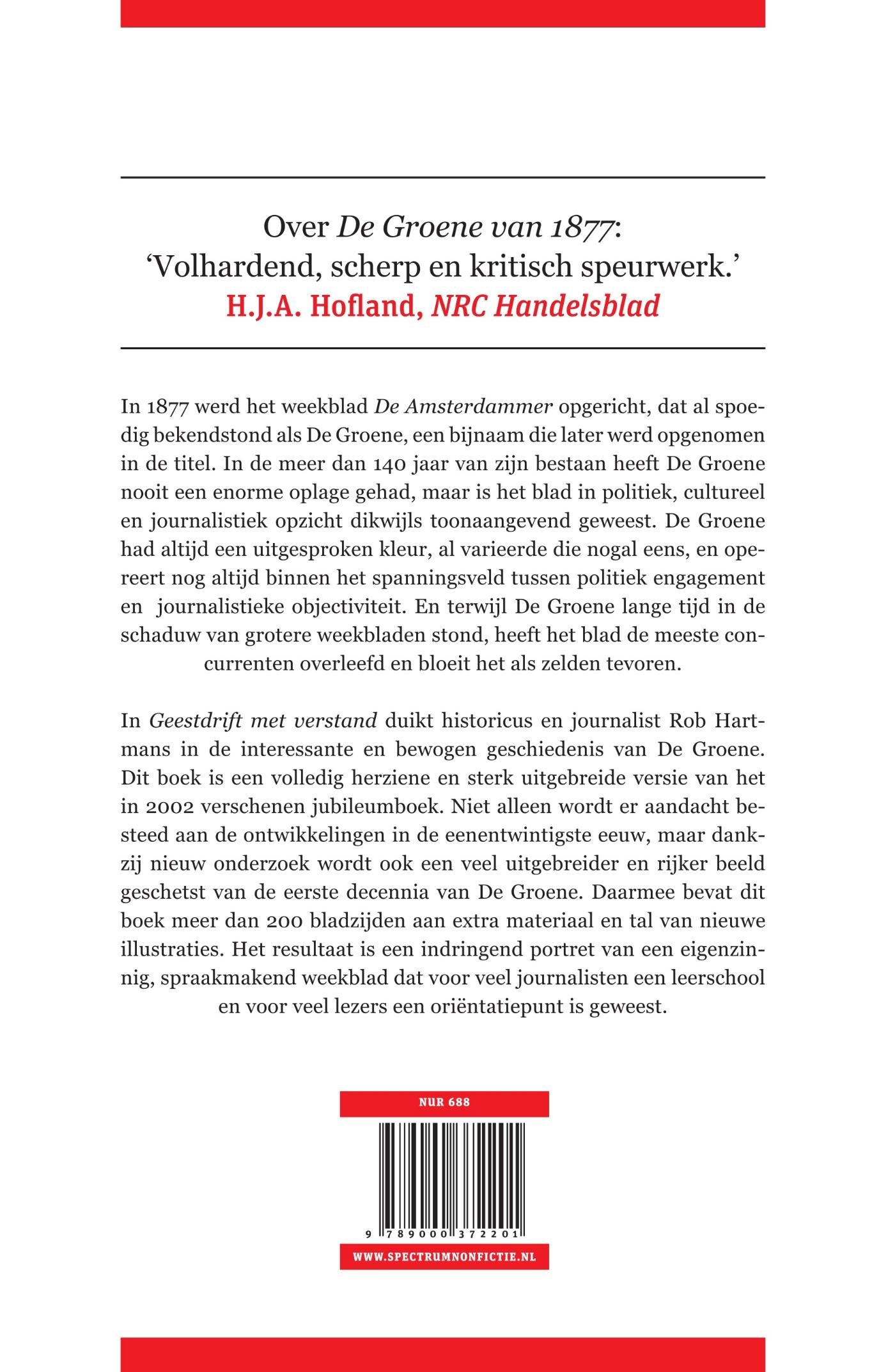 Achterkant van Geestdrift met verstand