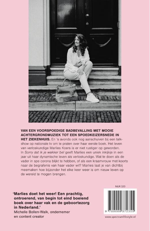 Achterkant van Sorry dat ik je wakker bel