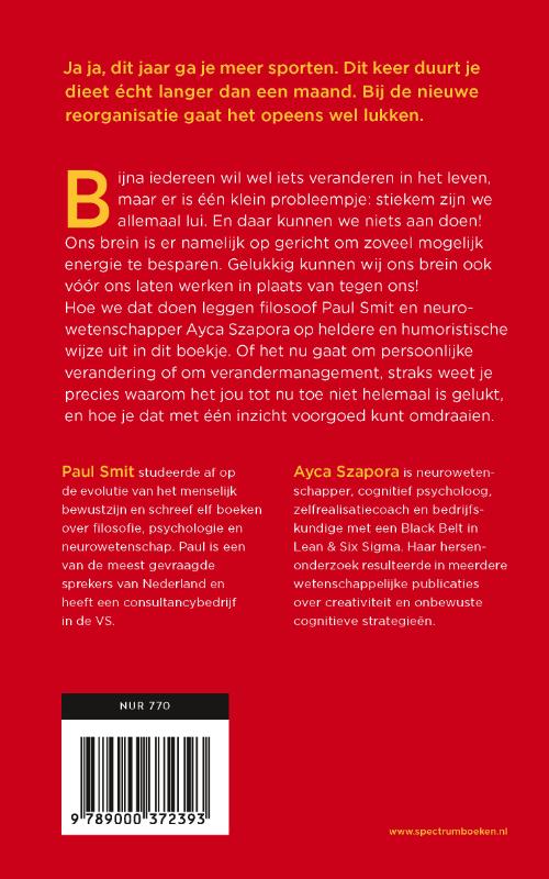 Achterkant van Veranderen voor luie mensen