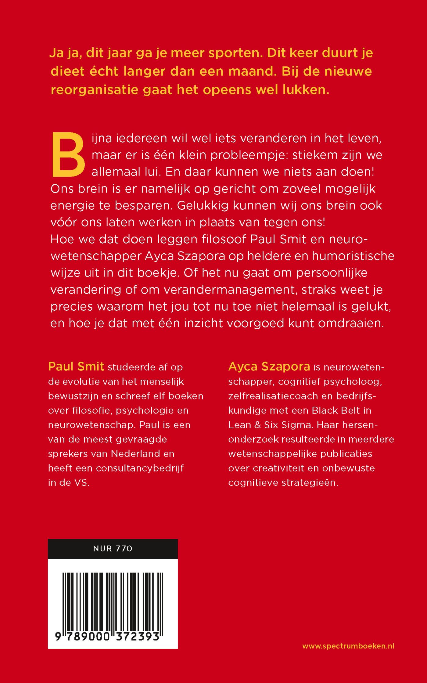Achterkant van Veranderen voor luie mensen