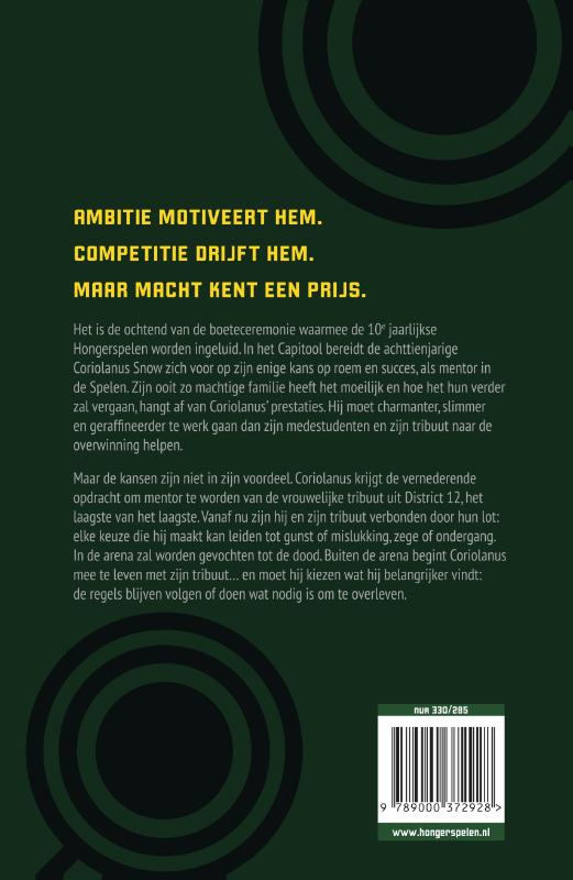 Achterkant van De ballade van slangen en zangvogels