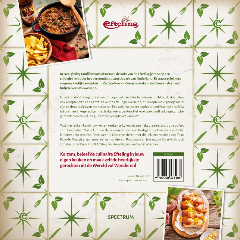 Achterkant van Het Efteling Familiekookboek