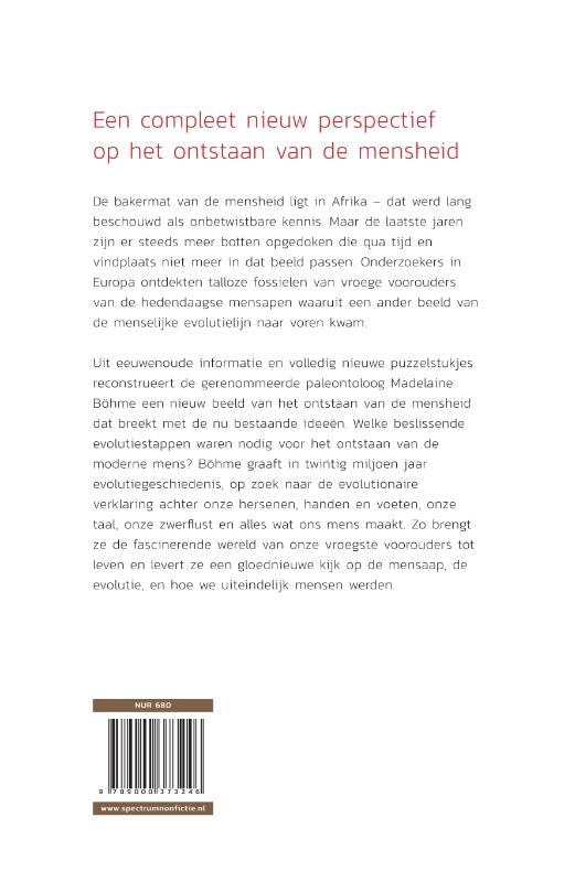 Achterkant van Hoe we mensen werden