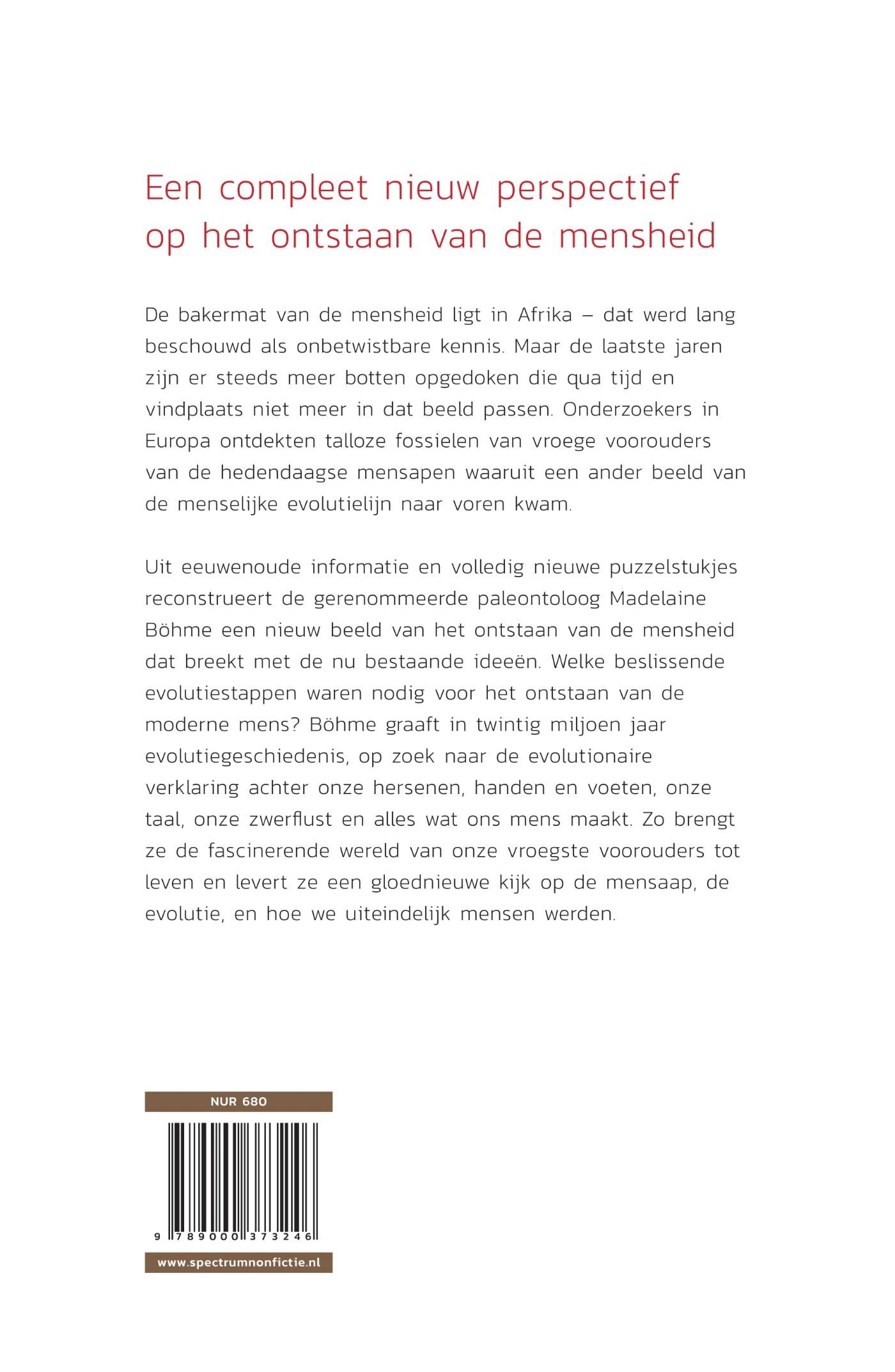 Achterkant van Hoe we mensen werden