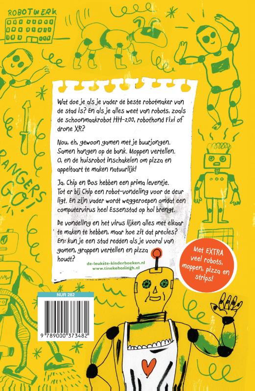 Achterkant van Chip & Bos - Roborangers!