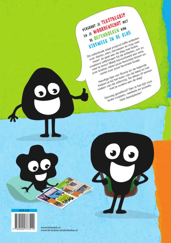 Achterkant van Het allerleukste woordenschat oefenboek - Kidsweek in de klas groep 4