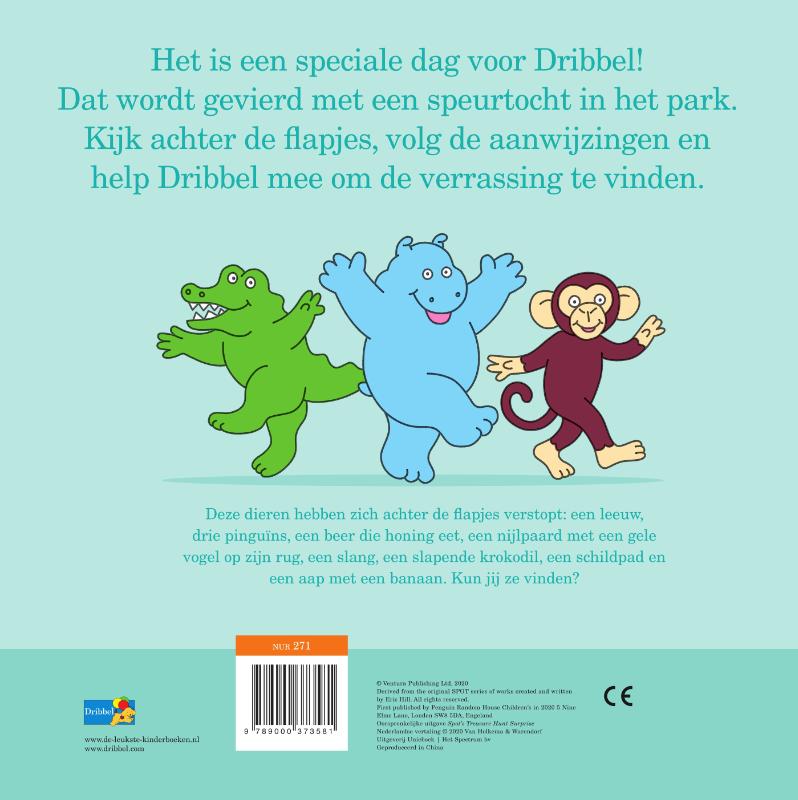 Achterkant van De speurtocht van Dribbel