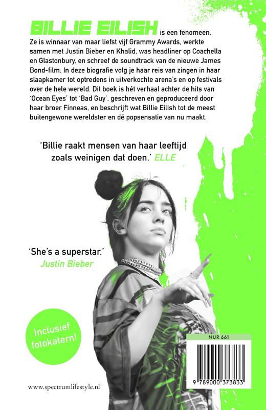 Achterkant van Billie Eilish