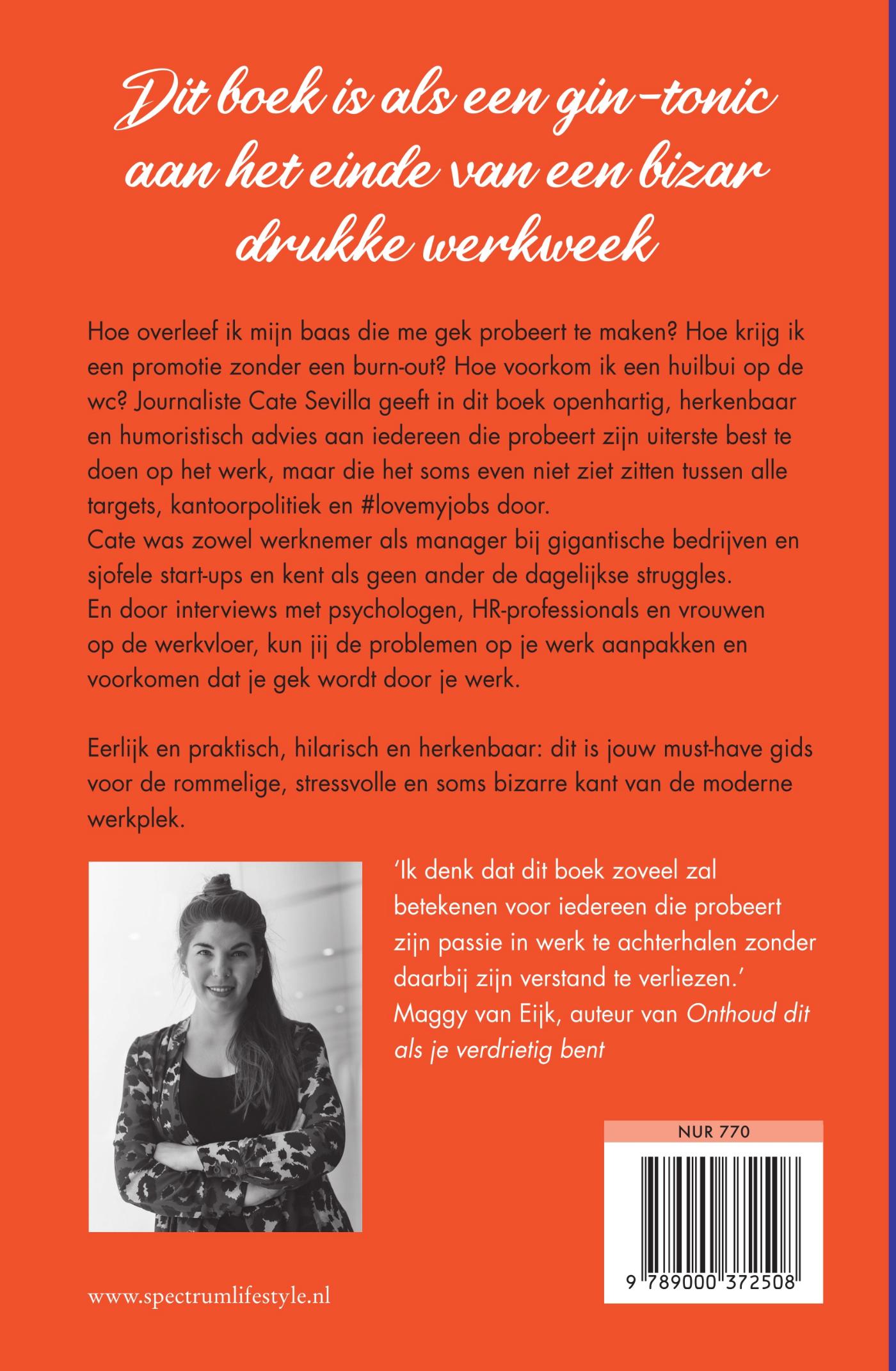 Achterkant van Laat je niet gek maken door je werk
