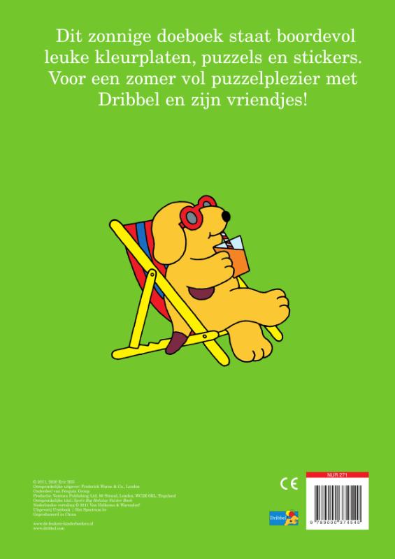 Achterkant van Dribbels grote doeboek