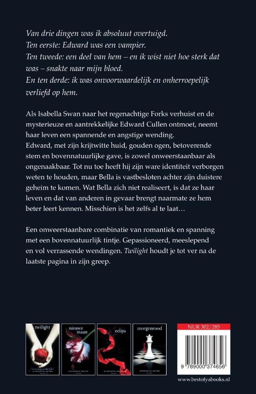 Achterkant van Twilight
