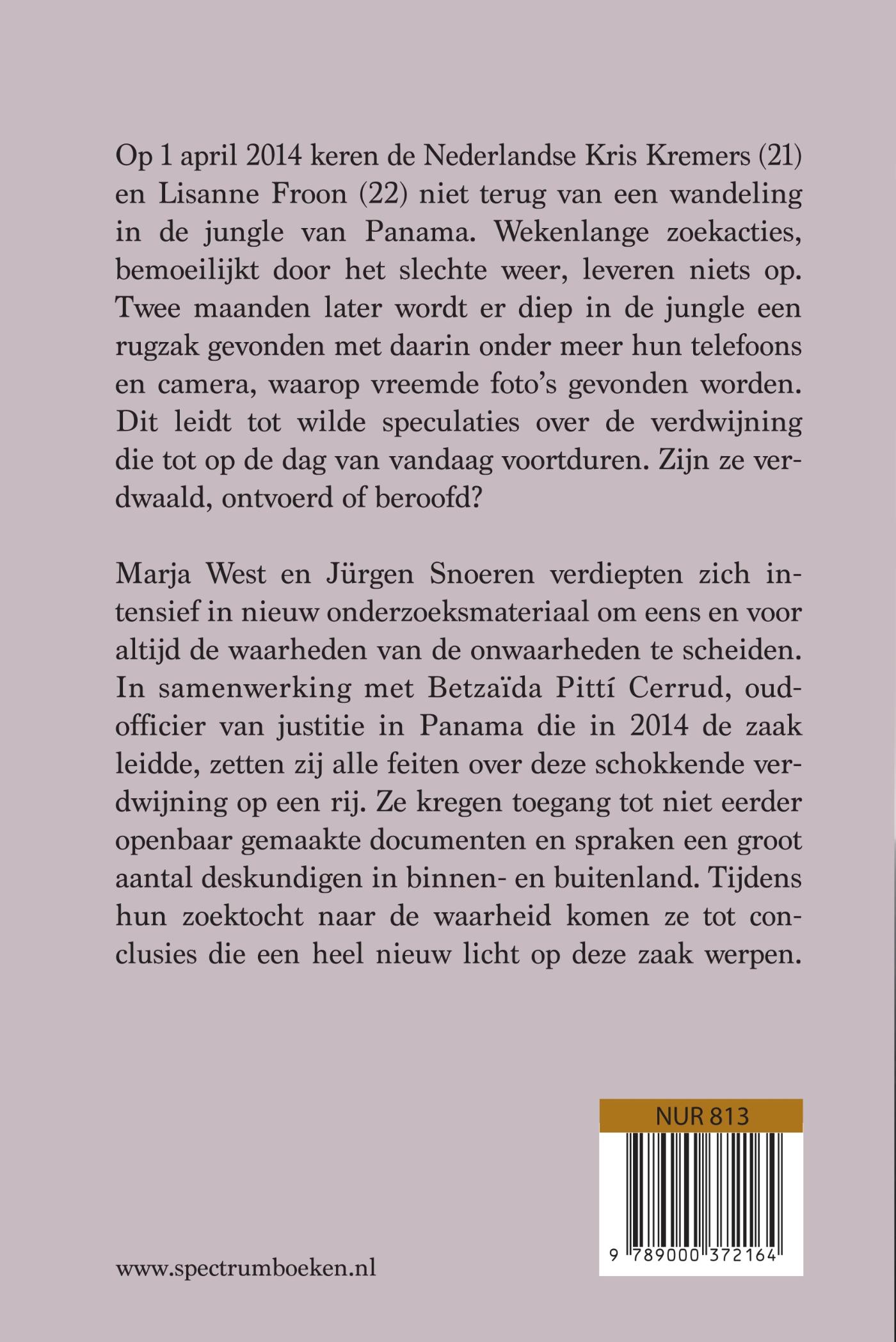 Achterkant van Verloren in de jungle