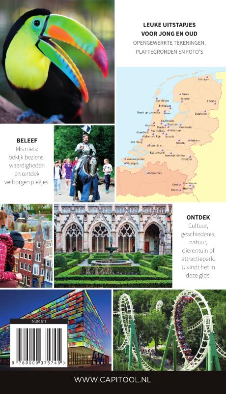 Achterkant van Capitool Leuke uitstapjes in Nederland en Vlaanderen