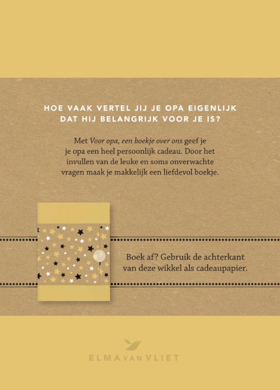 Achterkant van Voor opa