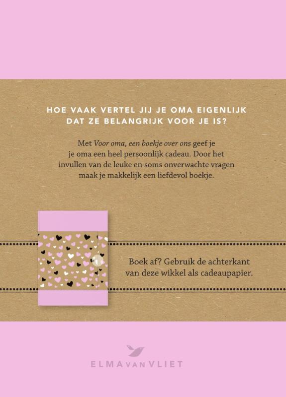 Achterkant van Voor oma